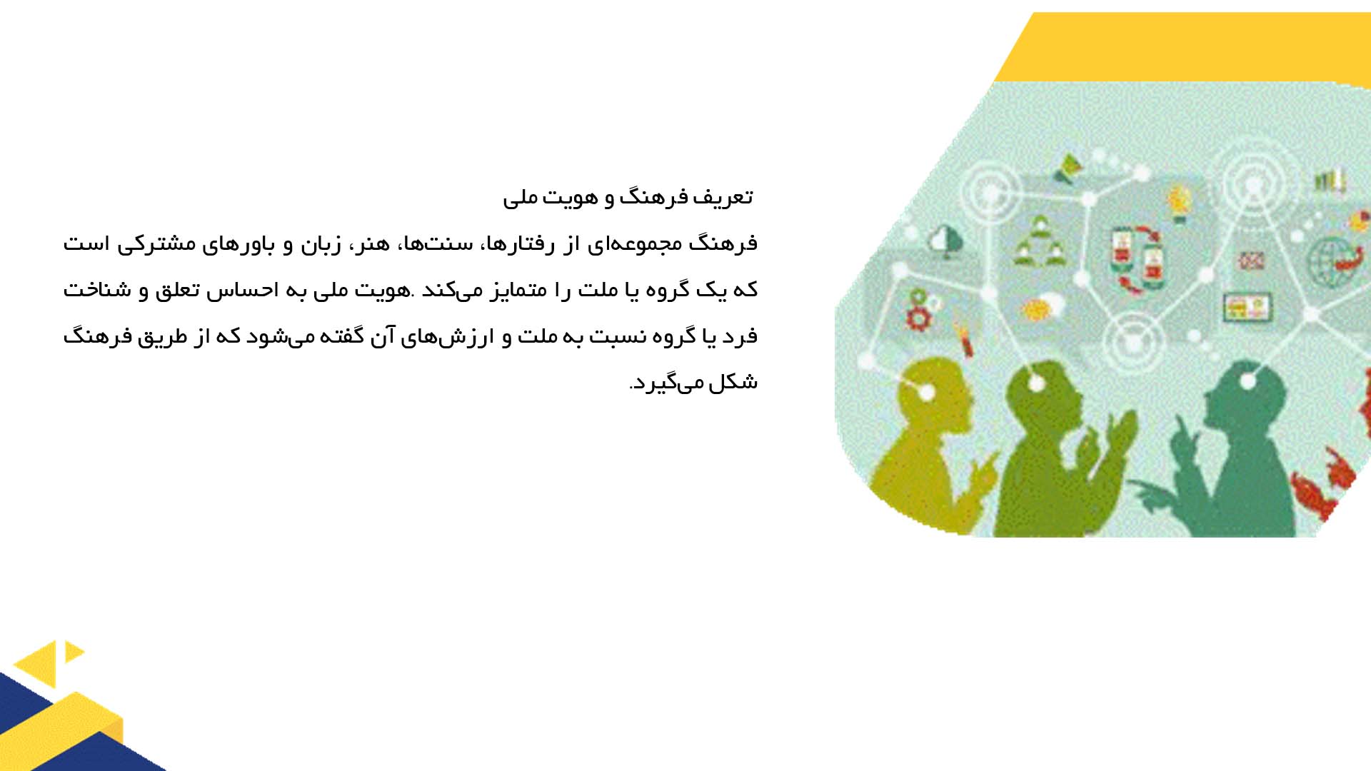 پاورپوینت در مورد نقش فرهنگ در شکل‌گیری هویت ملی